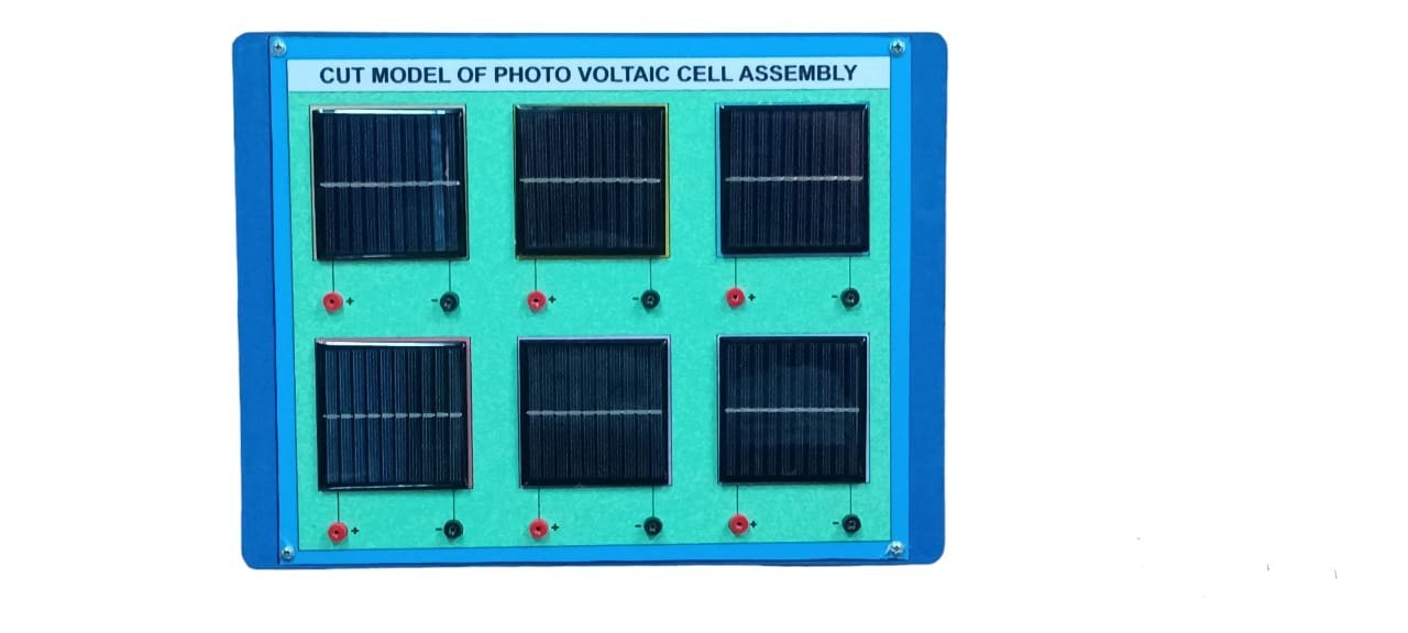 Cut models of photo voltaic cell assembly